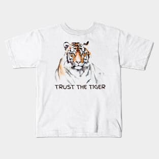 Trust The Tiger | Colorful Majesty | Tiger Lovers Kids T-Shirt